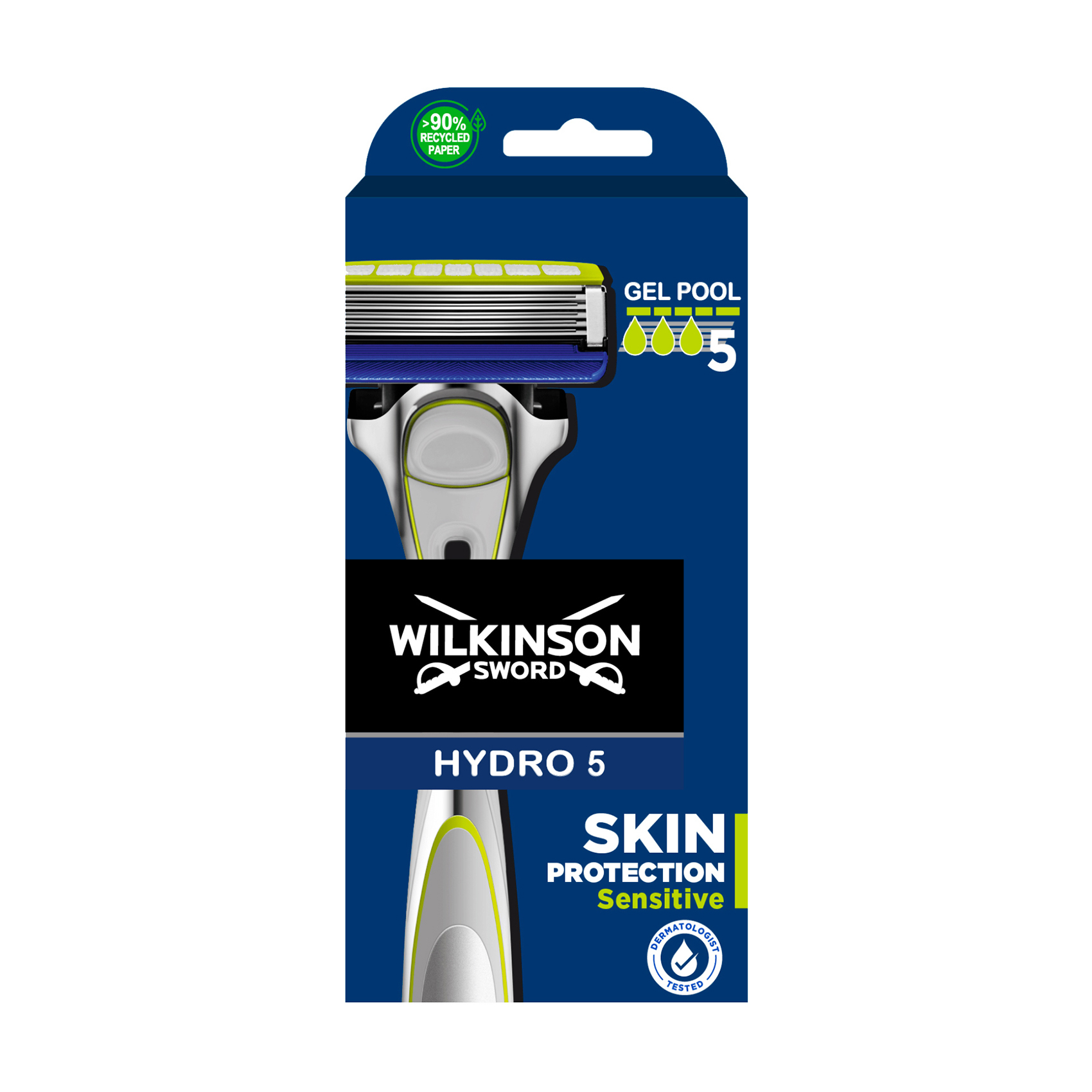Бритва Wilkinson Sword Hydro 5 Skin Protection Sensitive з 1 змінним картриджем, чоловіча